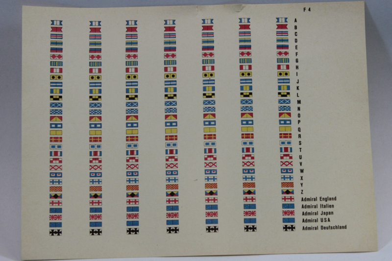 F4 Papierflaggen (1 St.) Flaggen Alphabet und Admiralsflaggen